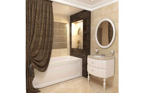 Шторка для ванной комнаты Aima Design У37612 коричневая