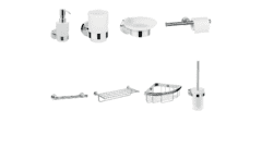 Набор аксессуаров для ванной и туалета Hansgrohe Logis Universal 01.6