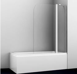Распашная стеклянная шторка для ванны WasserKRAFT Leine 35P02