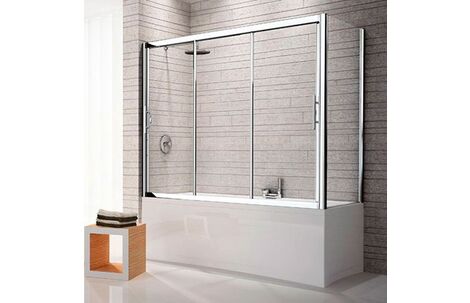 Раздвижная стеклянная шторка для ванны Novellini Lunes V