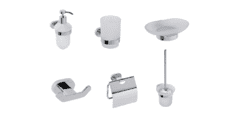 Набор аксессуаров для ванной и туалета Bemeta Oval 01.2