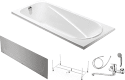 Готовое решение: акриловая ванна Weltwasser Oker с душевым гарнитуром Deante Neo Boro