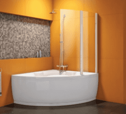 Складная стеклянная шторка для ванны Kolpa-san Sole TP 102