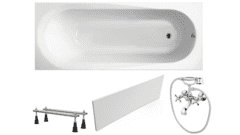 Готовое решение: акриловая ванна Lavinia Boho Biore с душевым гарнитуром Ferro Retro XD11