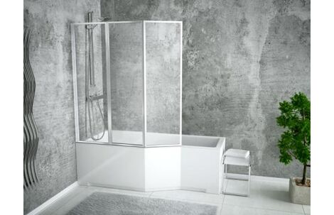 Стеклянная шторка для ванны Besco Ambition Premium