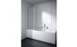 Распашная стеклянная шторка для ванны Kermi Cada XS CK DFL/R