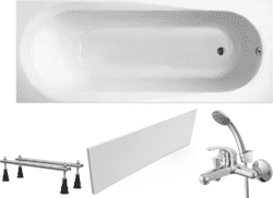 Готовое решение: акриловая ванна Lavinia Boho Biore с душевым гарнитуром Rubineta Standart