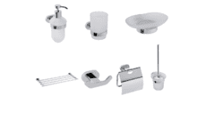 Набор аксессуаров для ванной и туалета Bemeta Oval 01.6