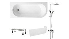 Готовое решение: акриловая ванна Lavinia Boho Art II с душевой системой Timo Torne SX-4320