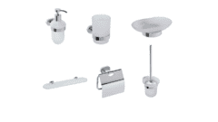 Набор аксессуаров для ванной и туалета Bemeta Oval 01.1