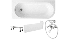 Готовое решение: акриловая ванна Lavinia Boho Art II с душевым гарнитуром Ferro Retro XD11