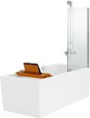 Распашная стеклянная душевая шторка для ванны Niagara SS-148080-14