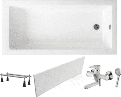 Готовое решение: акриловая ванна Lavinia Boho Element с душевым гарнитуром Loffrey LF83112W