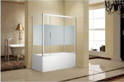 Раздвижная стеклянная шторка для ванны Aquanet Practic боковая