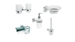 Набор аксессуаров для ванной и туалета Fixsen Kvadro 7.02