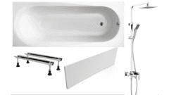 Готовое решение: акриловая ванна Lavinia Boho Biore с душевой системой Timo Torne SX-4320