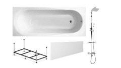 Готовое решение: акриловая ванна Lavinia Boho Biore с душевой системой Weltwasser TS 5280