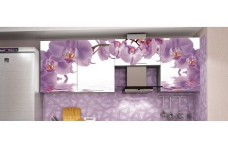 мультиколор, изображение на фасаде: орхидея